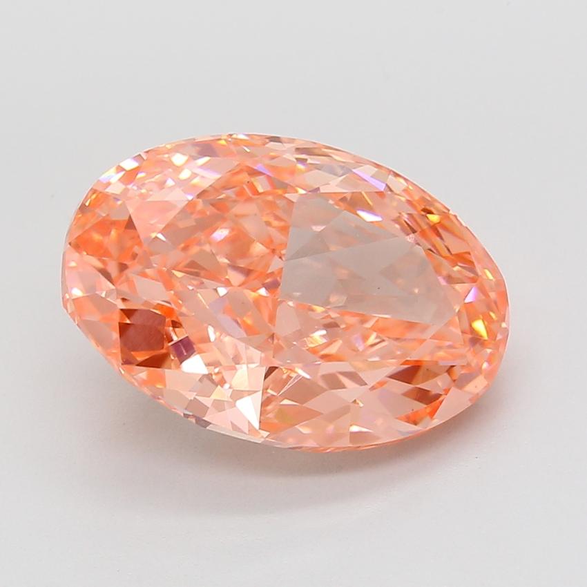 8.06 Ct. Fancy Vivid Pink Oval Lab Grown Diamond