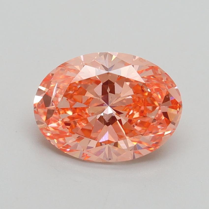 1.71 Ct. Fancy Vivid Pink Oval Lab Grown Diamond