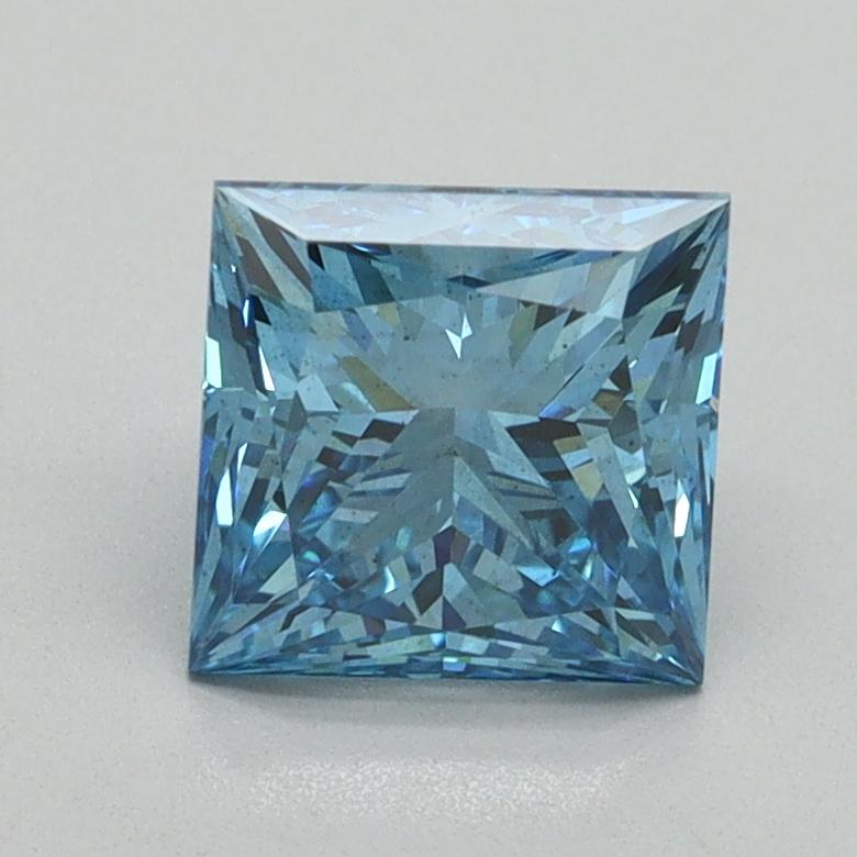 1.56 Ct. Fancy Vivid Blue Princess Lab Grown Diamond
