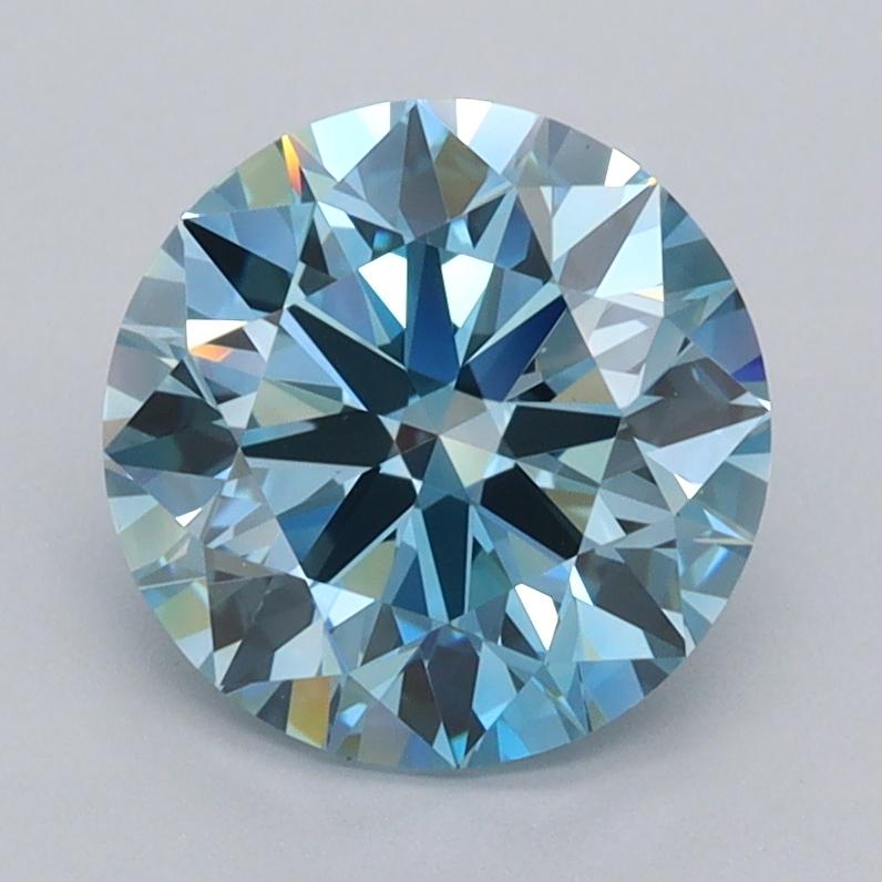 2.03 Ct. Fancy Vivid  Blue Round Lab Grown Diamond