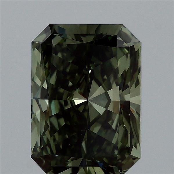 3.02 Ct. Fancy Vivid  Green Radiant Lab Grown Diamond