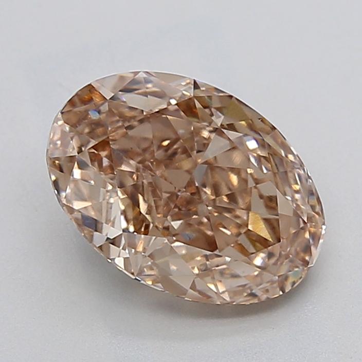 3.06 Ct. Light  Brown Oval Lab Grown Diamond