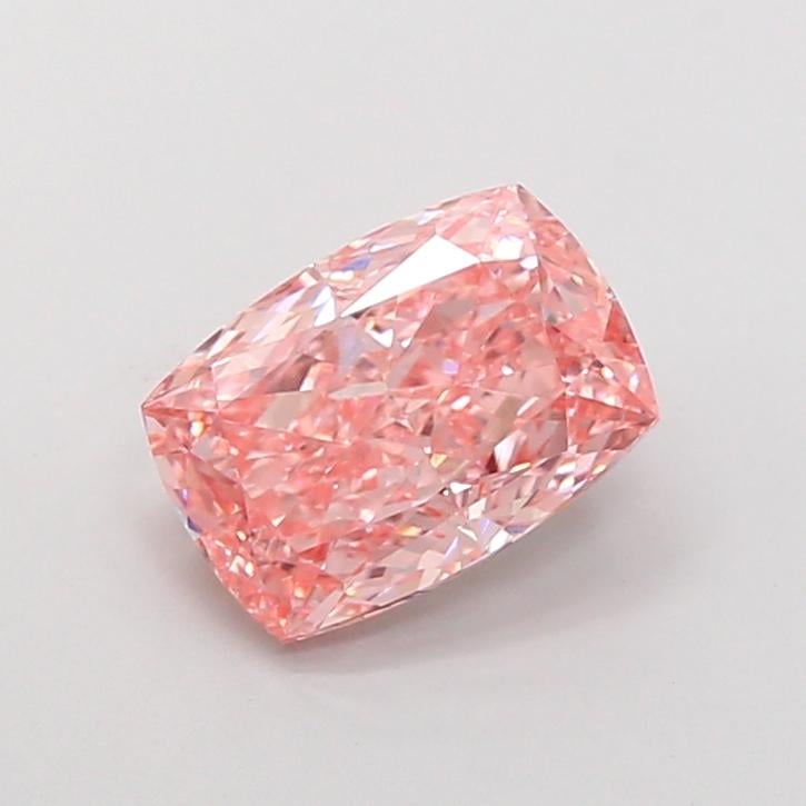 2.81 Ct. Fancy Vivid  Pink Cushion Lab Grown Diamond