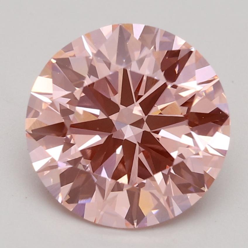 2.20 Ct. Fancy Intense Pink Round Lab Grown Diamond