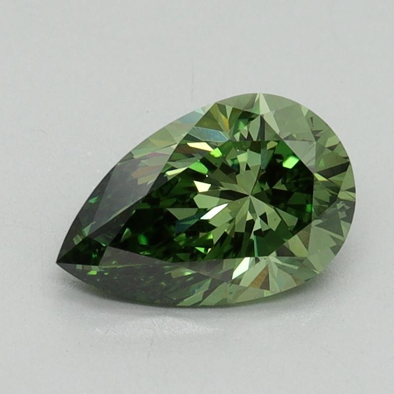 1.01 Ct. Fancy Vivid Green Pear Lab Grown Diamond