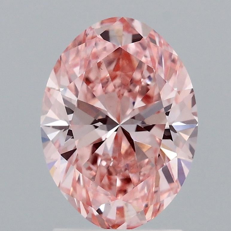 2.02 Ct. Fancy Vivid Pink Oval Lab Grown Diamond