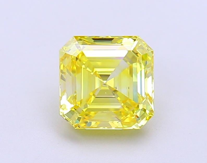 1.5 Ct. Fancy Vivid Yellow Asscher Lab Grown Diamond