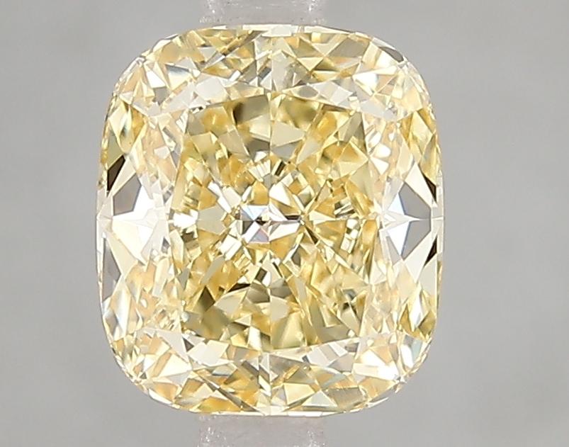 2.10 Ct. Fancy Intense Yellow Cushion Lab Grown Diamond