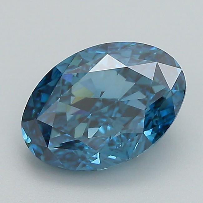 2.66 Ct. Fancy Vivid  Blue Oval Lab Grown Diamond