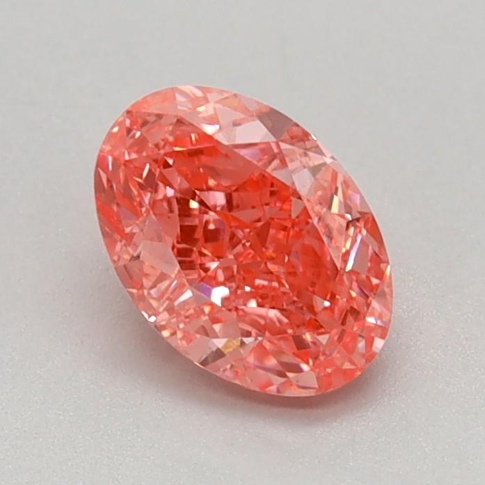 0.61 Ct. Fancy Vivid Pink Oval Lab Grown Diamond