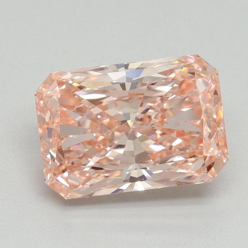 3.11 Ct. Fancy Vivid Pink Radiant Lab Grown Diamond