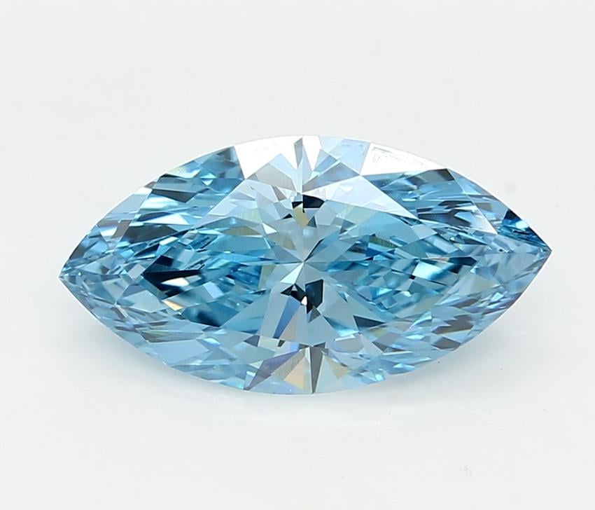 2.52 Ct. Fancy Vivid  Blue Marquise Lab Grown Diamond