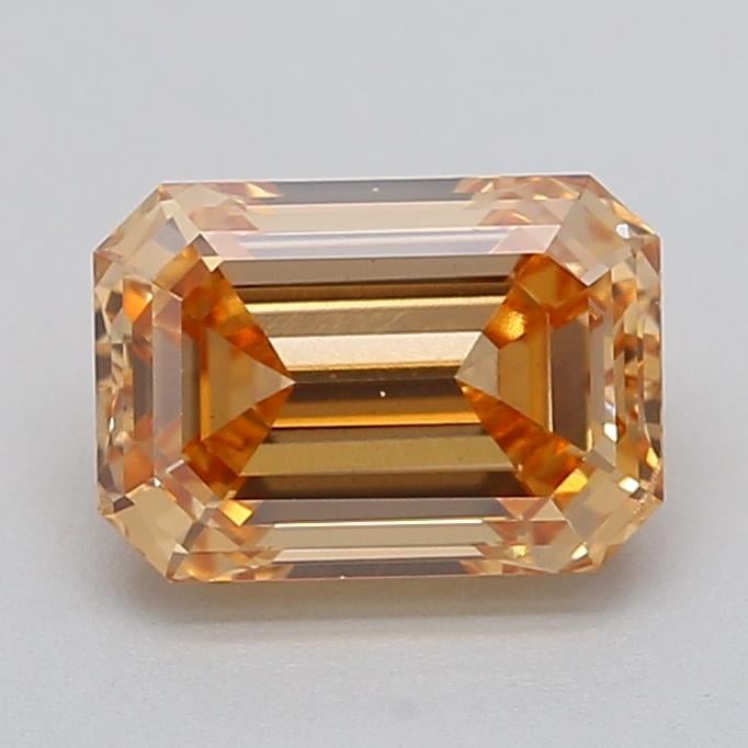 1.10 Ct. Fancy Intense Yellowish Orange Emerald Lab Grown Diamond