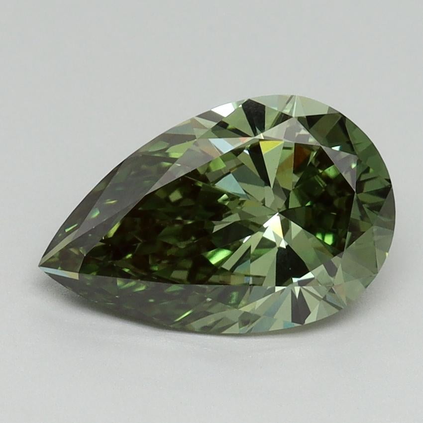 2.00 Ct. Fancy Vivid Green Pear Lab Grown Diamond