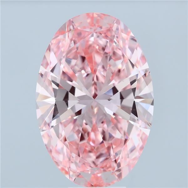 10.02 Ct. Fancy Vivid Pink Oval Lab Grown Diamond