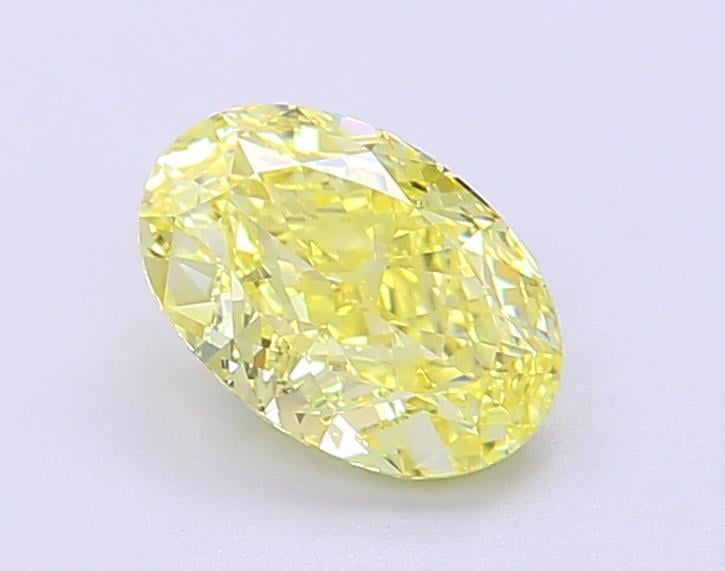 1.18 Ct. Fancy Intense  Yellow Oval Lab Grown Diamond