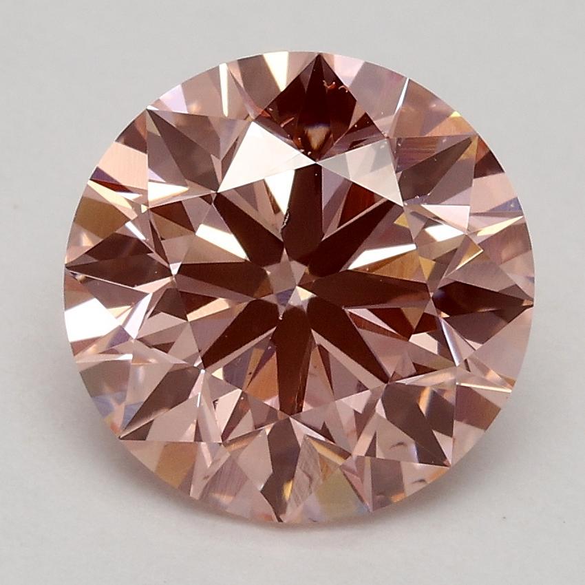 2.38 Ct. Fancy Intense Pink Round Lab Grown Diamond