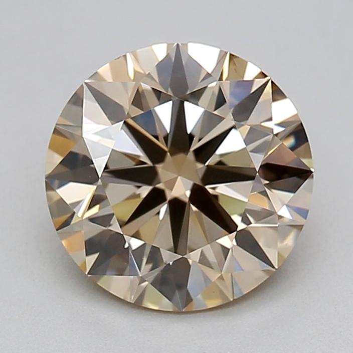 1.55 Ct. Light  Brown Round Lab Grown Diamond