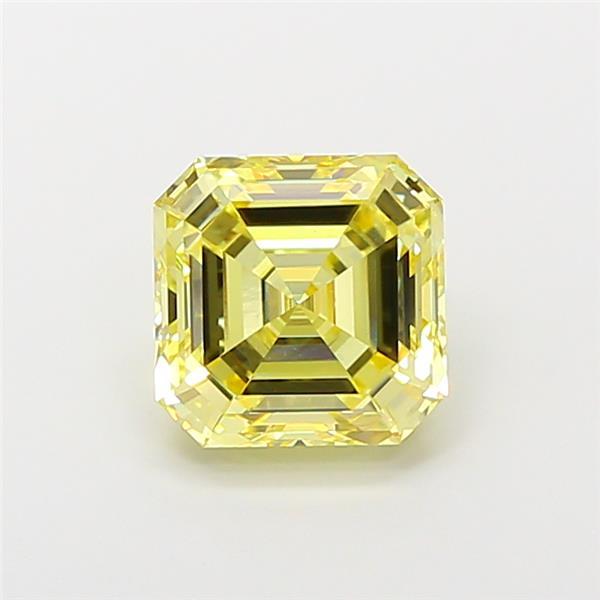 2.78 Ct. Fancy Intense Yellow Asscher Lab Grown Diamond