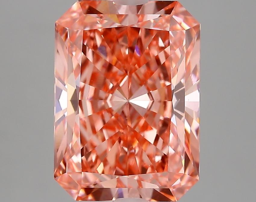 4.73 Ct. Fancy Vivid Pink Radiant Lab Grown Diamond