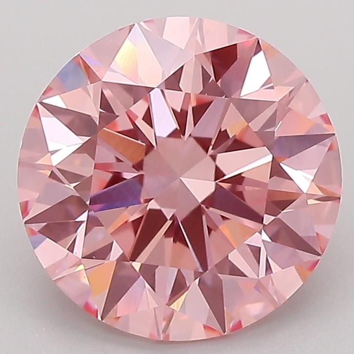 3.03 Ct. Fancy Intense Pink Round Lab Grown Diamond