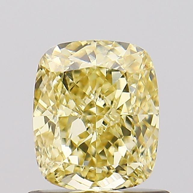 1.07 Ct. Fancy Intense Yellow Cushion Lab Grown Diamond