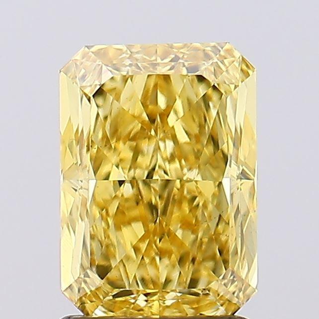 1.60 Ct. Fancy Vivid Yellow Radiant Lab Grown Diamond
