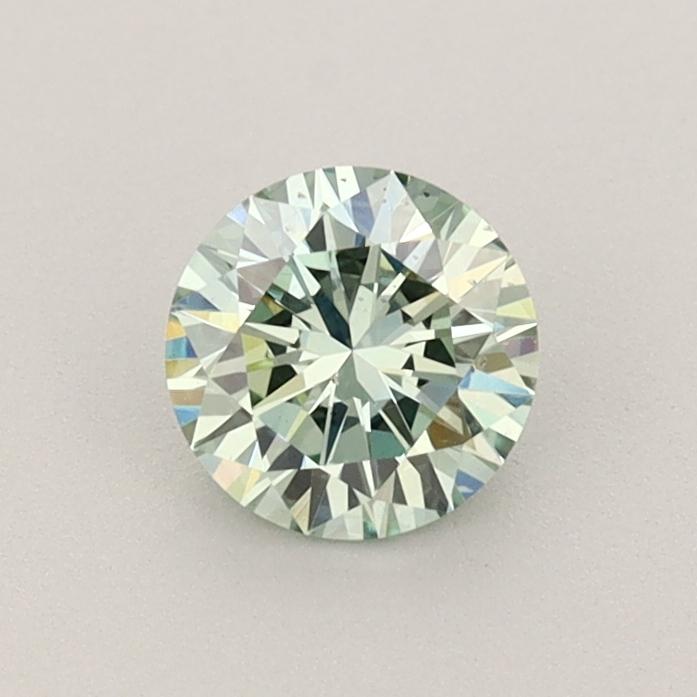 0.59 Ct. Fancy Intense  Green Round Lab Grown Diamond