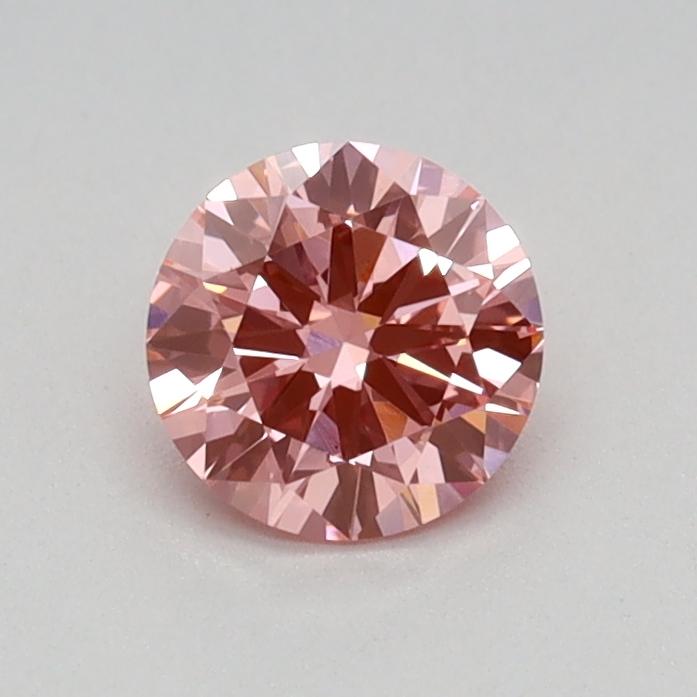 0.39 Ct. Fancy Vivid Pink Round Lab Grown Diamond