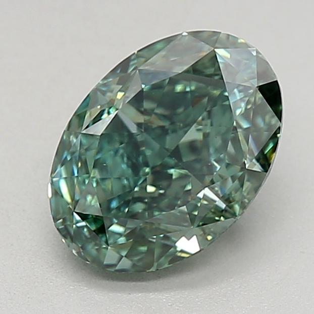 2.27 Ct. Fancy Vivid Green Oval Lab Grown Diamond