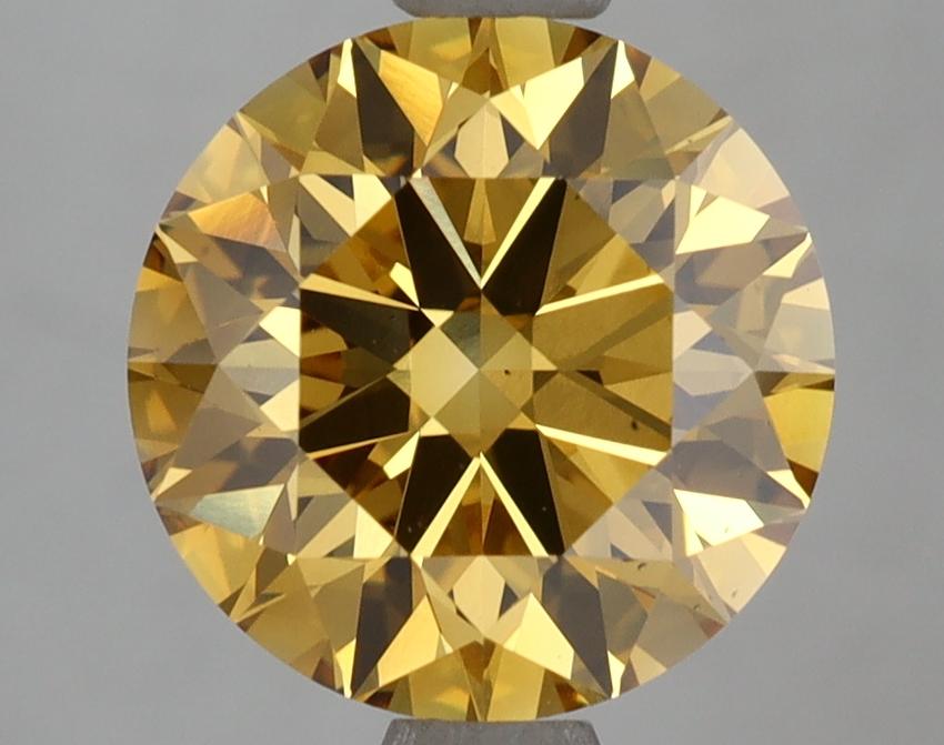 3.01 Ct. Fancy Intense Brownish Yellow Round Lab Grown Diamond