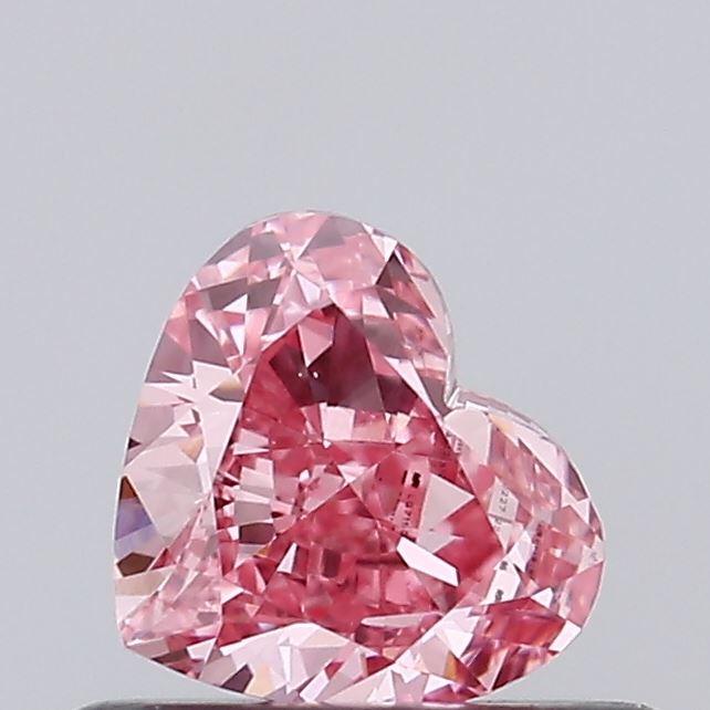 0.46 Ct. Fancy Vivid Pink Heart Lab Grown Diamond