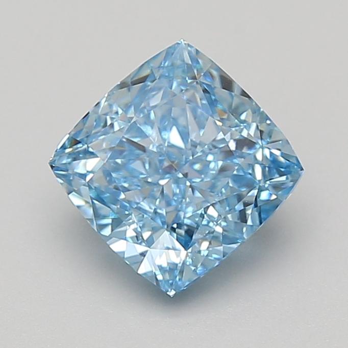 2.06 Ct. Fancy Vivid Blue Cushion Lab Grown Diamond