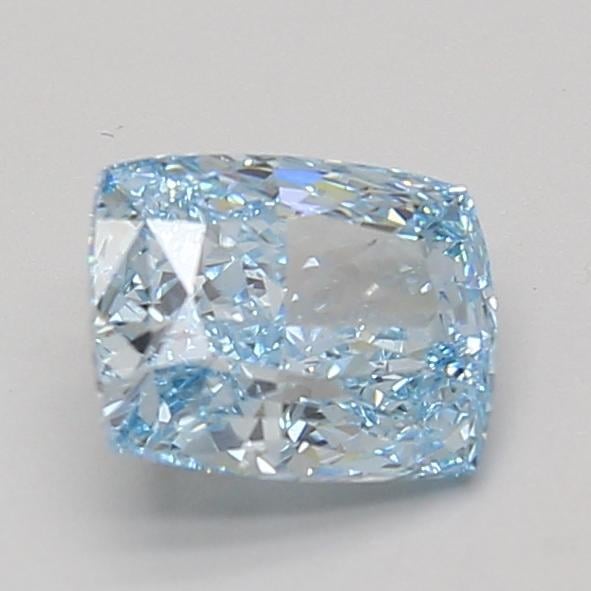 1.52 Ct. Fancy Vivid Blue Cushion Lab Grown Diamond