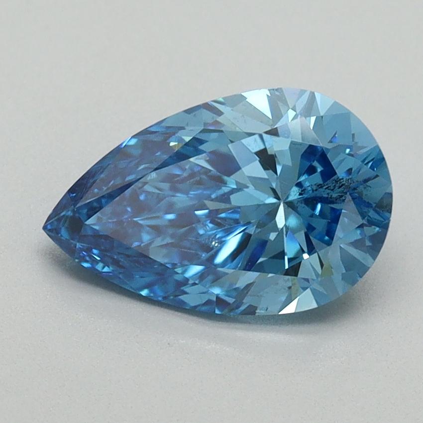 1.46 Ct. Fancy Vivid Blue Pear Lab Grown Diamond