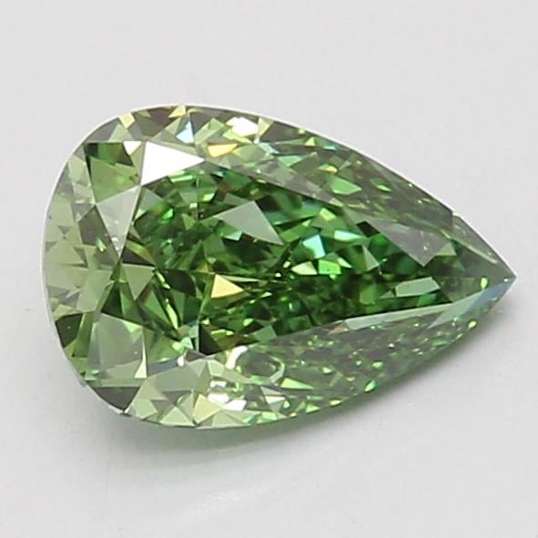 1.51 Ct. Fancy Vivid Green Pear Lab Grown Diamond