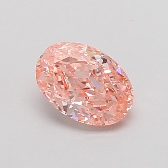 0.55 Ct. Fancy Vivid Pink Oval Lab Grown Diamond