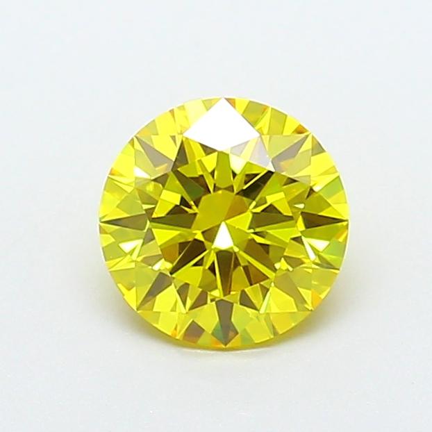 1.04 Ct. Fancy Vivid Yellow Round Lab Grown Diamond