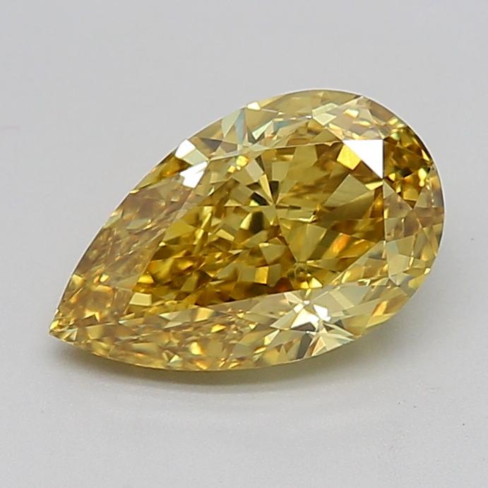 2.33 Ct. Fancy Vivid  Yellow Pear Lab Grown Diamond