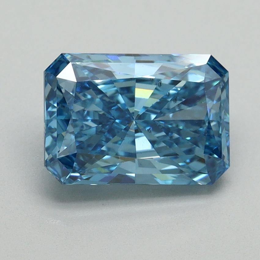 2.05 Ct. Fancy Vivid Blue Radiant Lab Grown Diamond