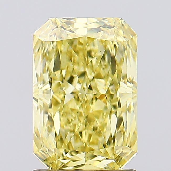 1.89 Ct. Fancy Vivid  Yellow Radiant Lab Grown Diamond