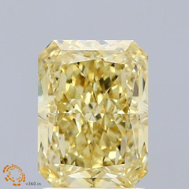 2.18 Ct. Fancy Intense Yellow Radiant Lab Grown Diamond