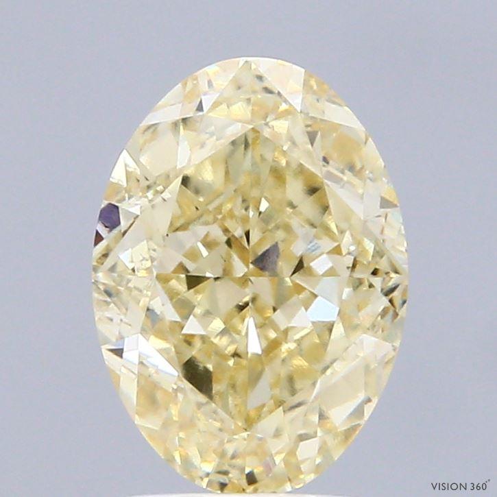 2.58 Ct. Fancy Intense Yellow Oval Lab Grown Diamond