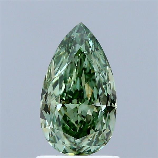 1.01 Ct. Fancy Vivid Green Pear Lab Grown Diamond