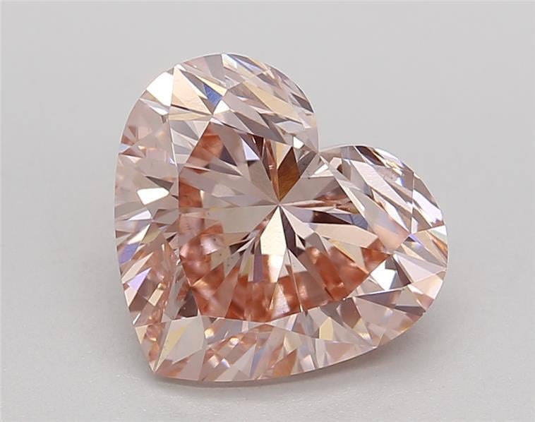 3.40 Ct. Fancy Intense Pink Heart Lab Grown Diamond
