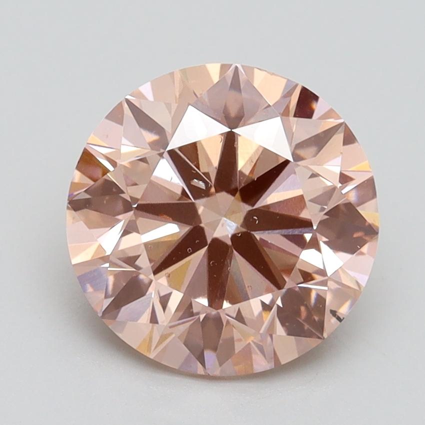 2.50 Ct. Fancy Intense Pink Round Lab Grown Diamond