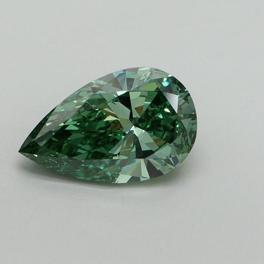 1.47 Ct. Fancy Vivid Green Pear Lab Grown Diamond