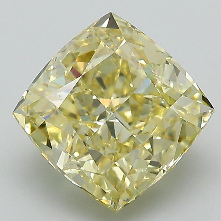 3.15 Ct. Fancy Intense Yellow Cushion Lab Grown Diamond