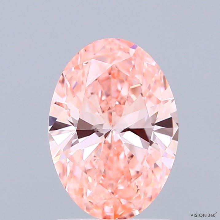 1.52 Ct. Fancy Vivid Pink Oval Lab Grown Diamond