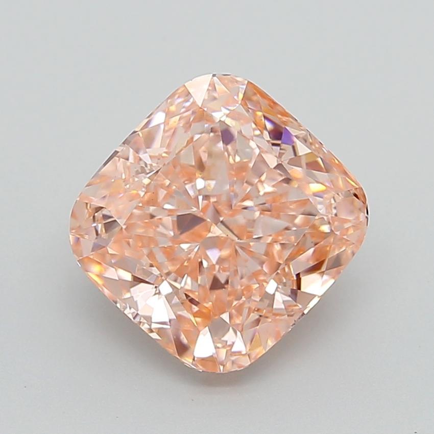4.61 Ct. Fancy Vivid  Pink Cushion Lab Grown Diamond